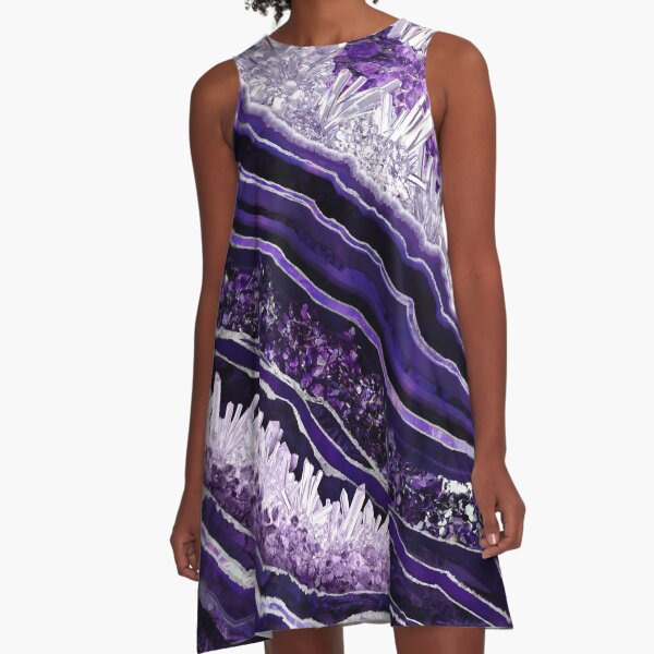 Item preview, Purple Geode and Silver Digital Art designed and sold by k9printart.