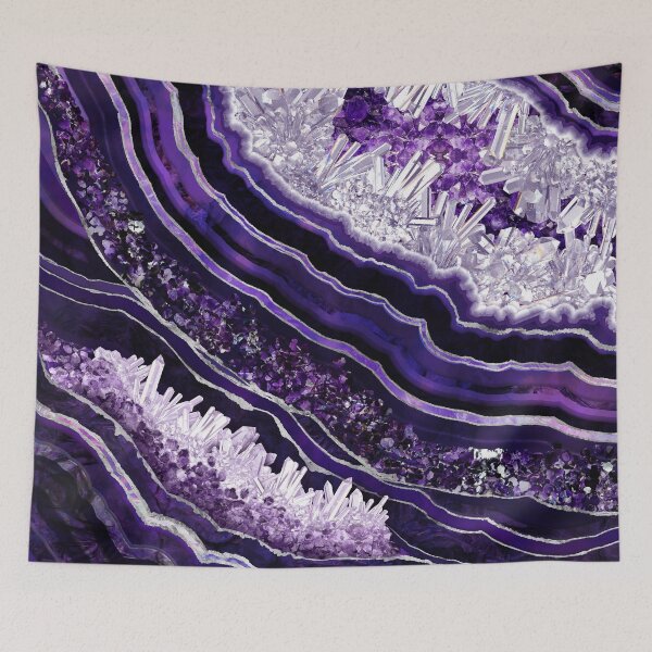 Item preview, Purple Geode and Silver Digital Art designed and sold by k9printart.