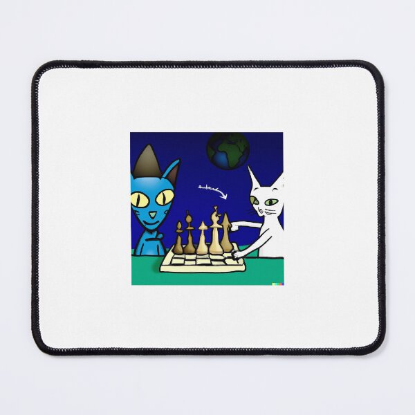Item preview, alien cat playing chess 2 designed and sold by psoidn.