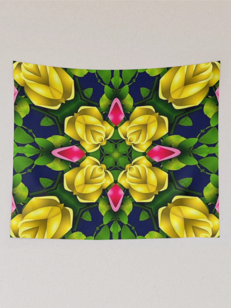 Thumbnail 2 of 3, Tapestry, Red Yellow Roses Pattern designed and sold by Patternflower.