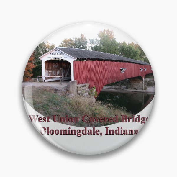 Item preview, West Union Covered Bridge in Indiana designed and sold by gotucoveredart.