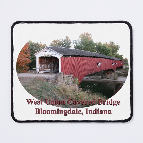 Item preview, West Union Covered Bridge in Indiana designed and sold by gotucoveredart.