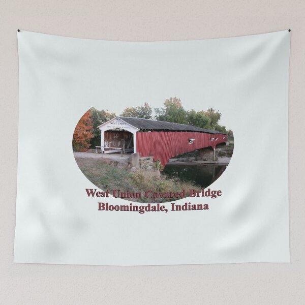 Item preview, West Union Covered Bridge in Indiana designed and sold by gotucoveredart.