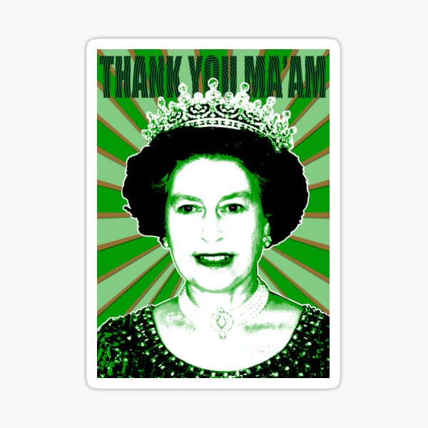 thank-you-ma-am-version-2-green-sticker-for-sale-by-garyhogben