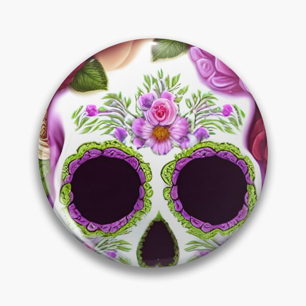 Item preview, Sugar Skull with rococo flowers designed and sold by philozei.