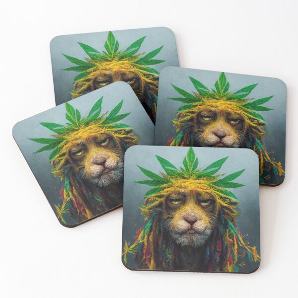 Item preview, Rasta peaceful doped lion  designed and sold by WeirdStation.