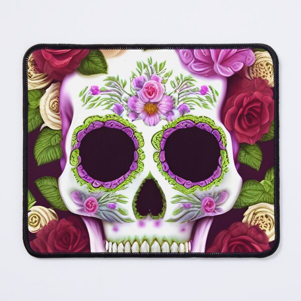Item preview, Sugar Skull with rococo flowers designed and sold by philozei.