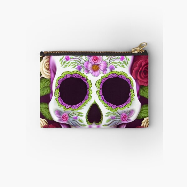 Item preview, Calavera de azúcar con flores rococó designed and sold by philozei.