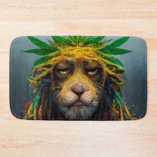 Item preview, Rasta peaceful doped lion  designed and sold by WeirdStation.