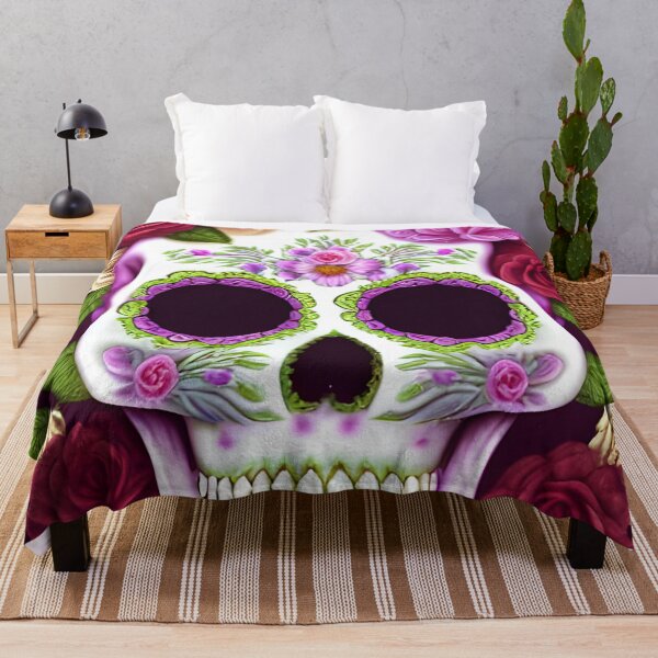 Item preview, Sugar Skull with rococo flowers designed and sold by philozei.