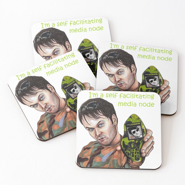 Item preview, Nathan Barley fan art - "self facilitating media node" designed and sold by smadge.