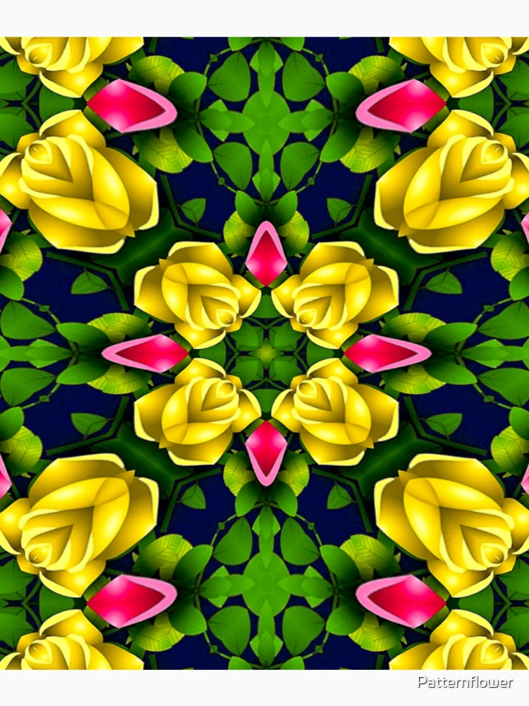 Thumbnail 4 of 4, Premium T-Shirt, Red Yellow Roses Pattern designed and sold by Patternflower.