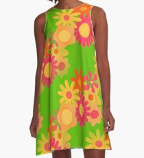 groovy mod floral A-Linien Kleid