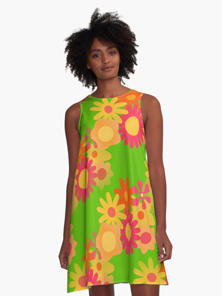 1960s vintage groovy mod floral 