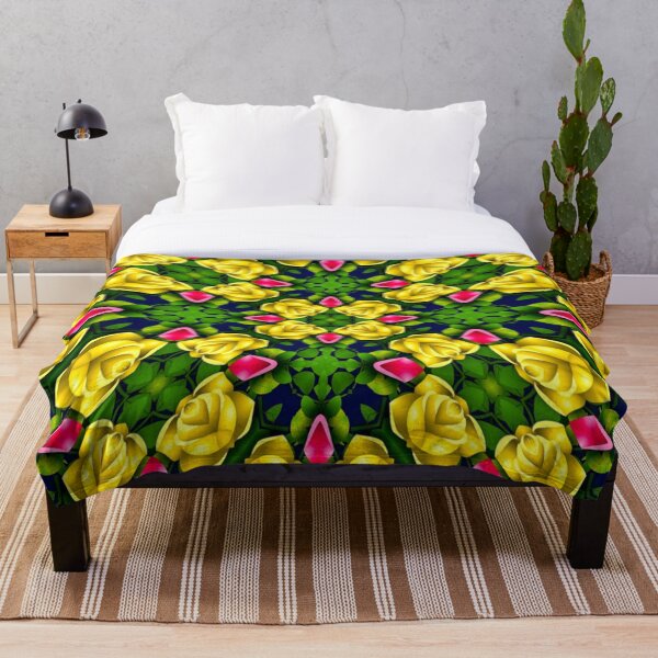 Artikelvorschau, Rote gelbe Rosen Muster entworfen und verkauft von Patternflower.