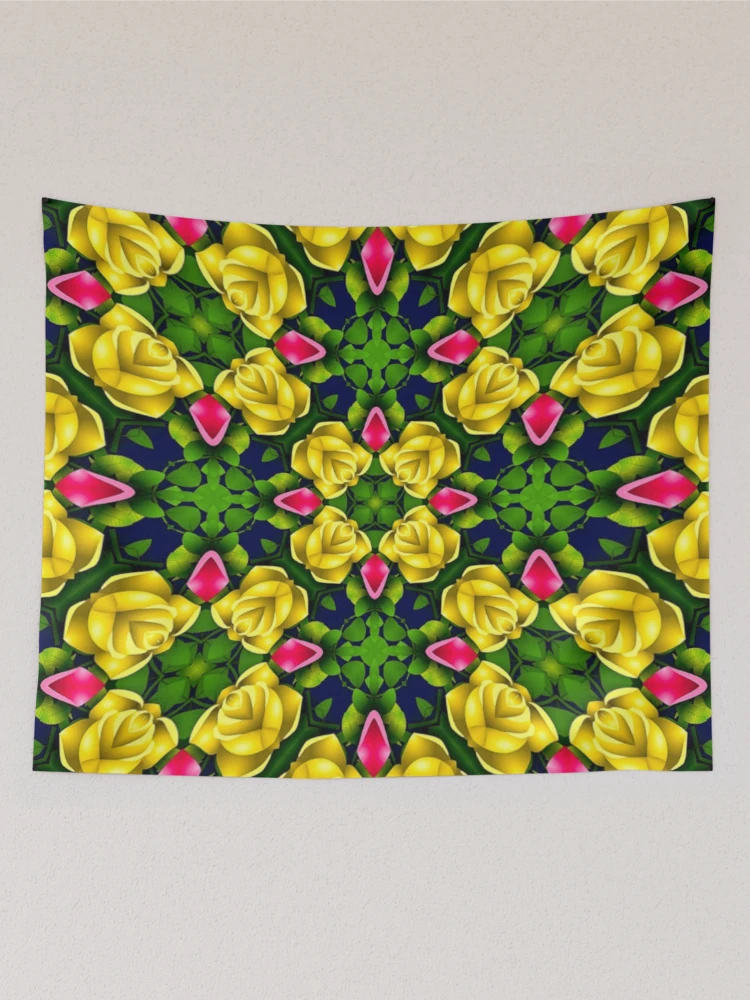 Thumbnail 2 of 3, Tapestry, Red Yellow Roses Pattern designed and sold by Patternflower.