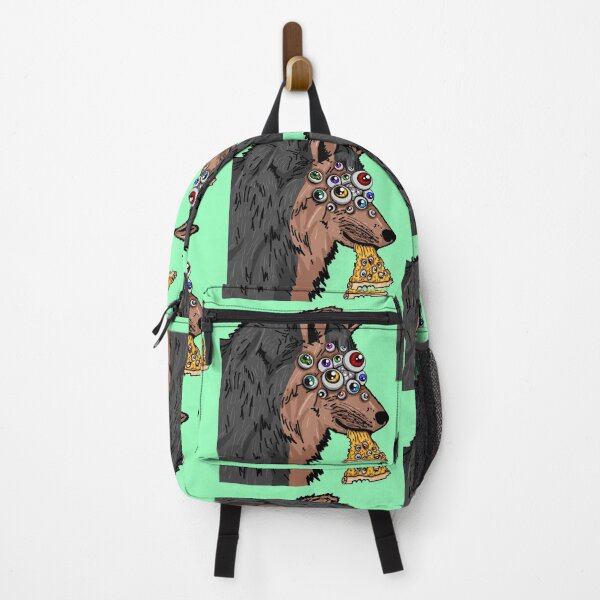 Item preview, Brown and Black Googly Eyes Wolf - Pizza Lover designed and sold by Twaingrant.