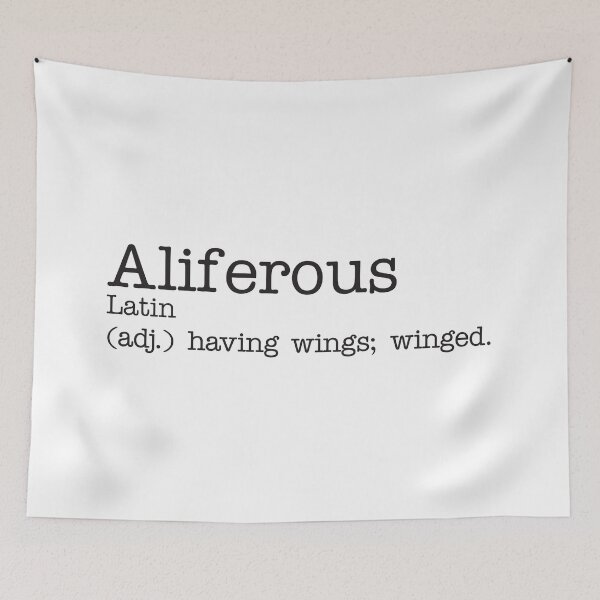 Item preview, Aliferous - Latin - Beautiful Word Definition  - Typewriter designed and sold by Zooone.