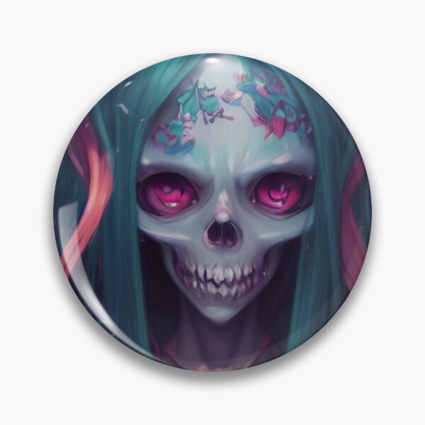 Item preview, Hawaii's anime girl  detailed skull designed and sold by AmazinfArt.