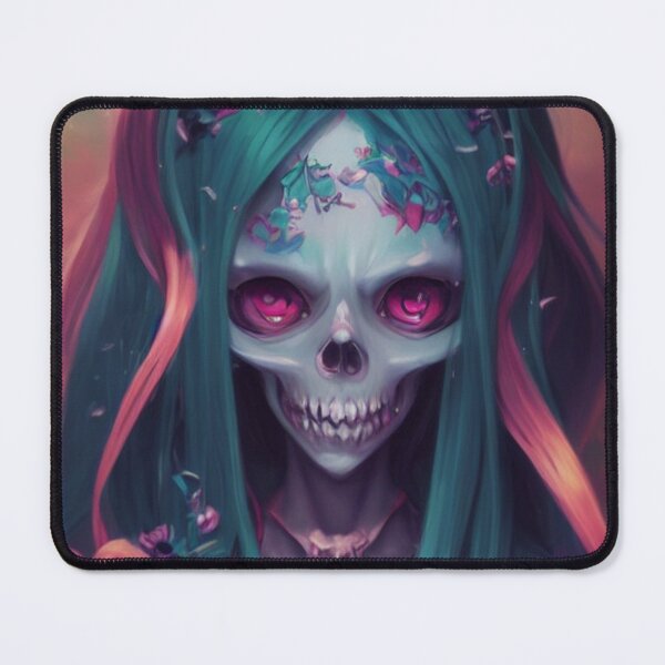 Item preview, Hawaii's anime girl detailed skull designed and sold by AmazinfArt.
