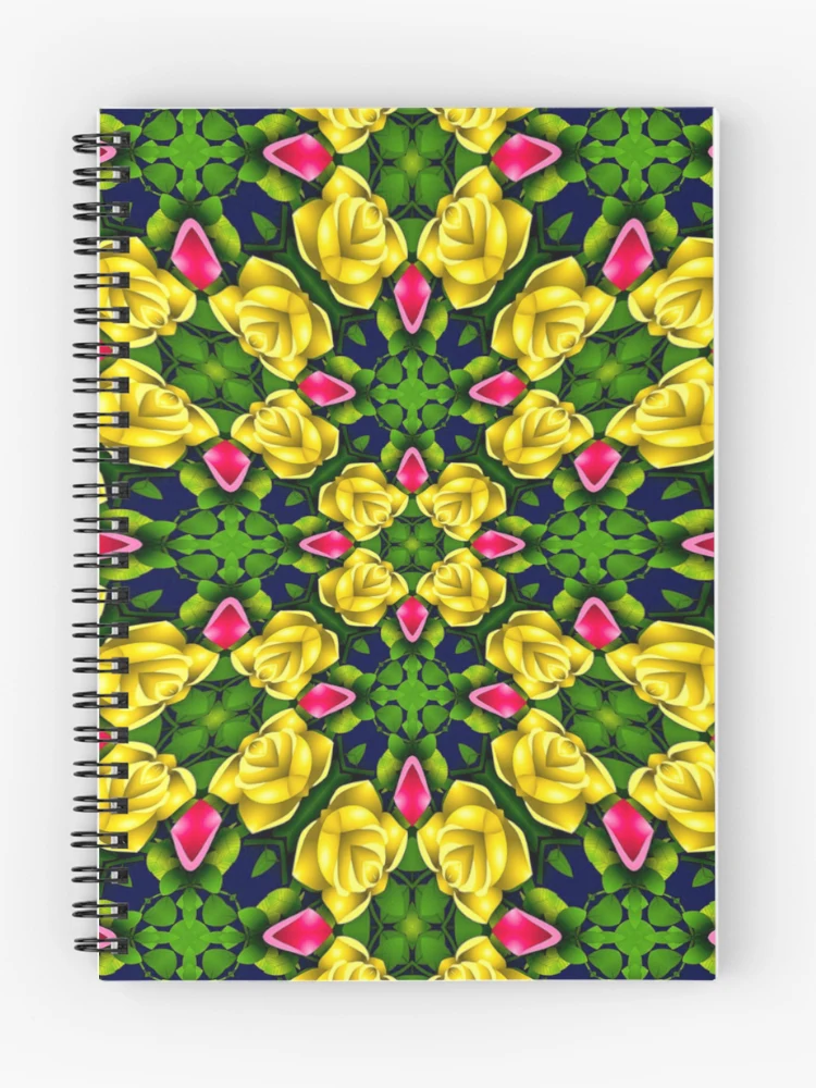Thumbnail 1 of 3, Journal, Red Yellow Roses Pattern designed and sold by Patternflower.