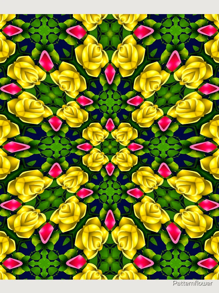 Thumbnail 6 of 6, Premium Oversized Sweatshirt, Red Yellow Roses Pattern designed and sold by Patternflower.