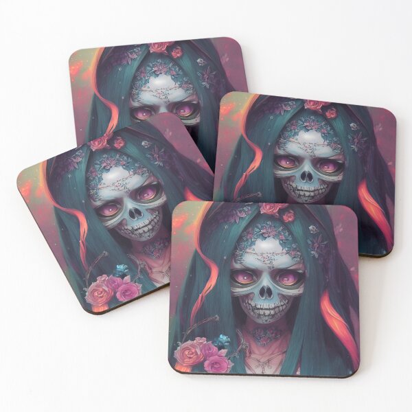 Item preview, halloween girlfriend  Kawaii's anime girl  detailed skull designed and sold by AmazinfArt.