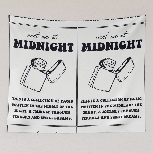 Item preview, Meet Me At Midnight - Minimalist Music Poem designed and sold by creationsgreens.