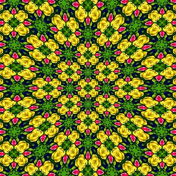 Artwork thumbnail, Red Yellow Roses Pattern by Patternflower