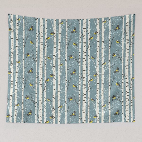 Item preview, Chickadees under the snow designed and sold by OtterFactory.