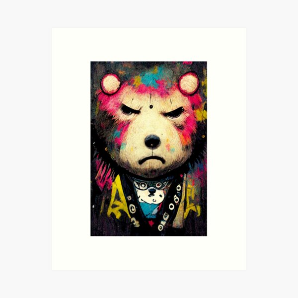  Teddy Drip Spray Painted Bear Graffiti Sweatshirt : Clothing,  Shoes & Jewelry