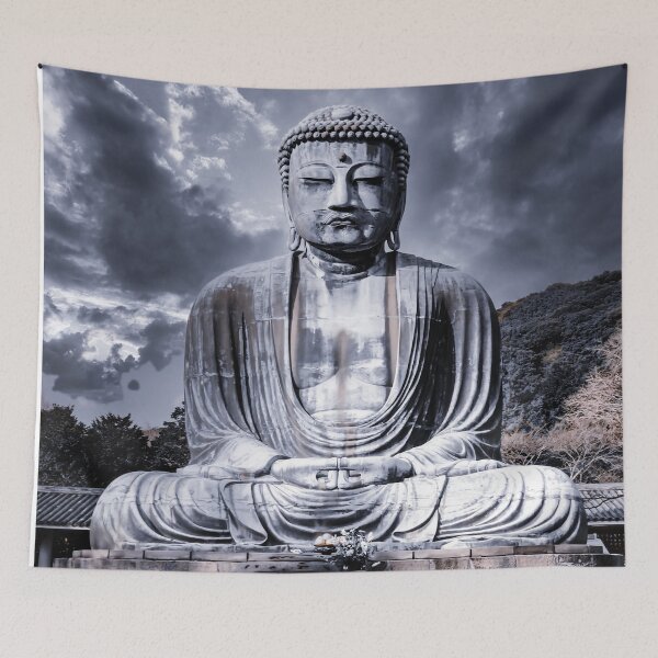 Item preview, Beautiful Buddha Kamakura JAPAN Daibutsu Art Print - Nigth Color designed and sold by XIX361ART.