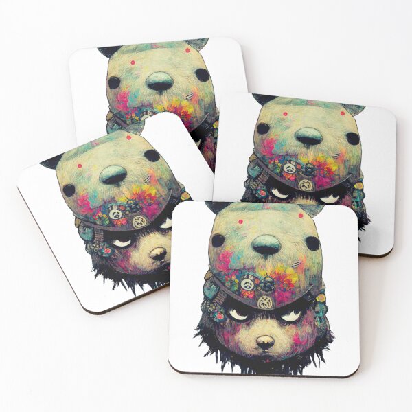 Item preview, angry bear graffiti art color designed and sold by keyd-studio.