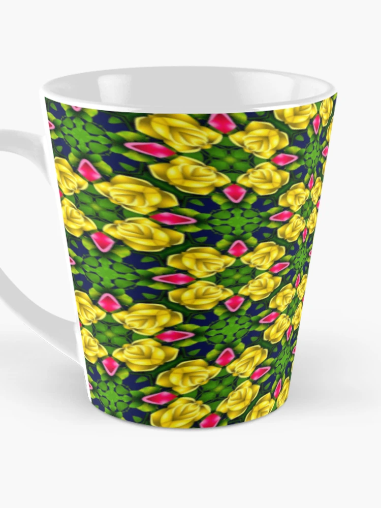 Thumbnail 3 of 4, Coffee Mug, Red Yellow Roses Pattern designed and sold by Patternflower.