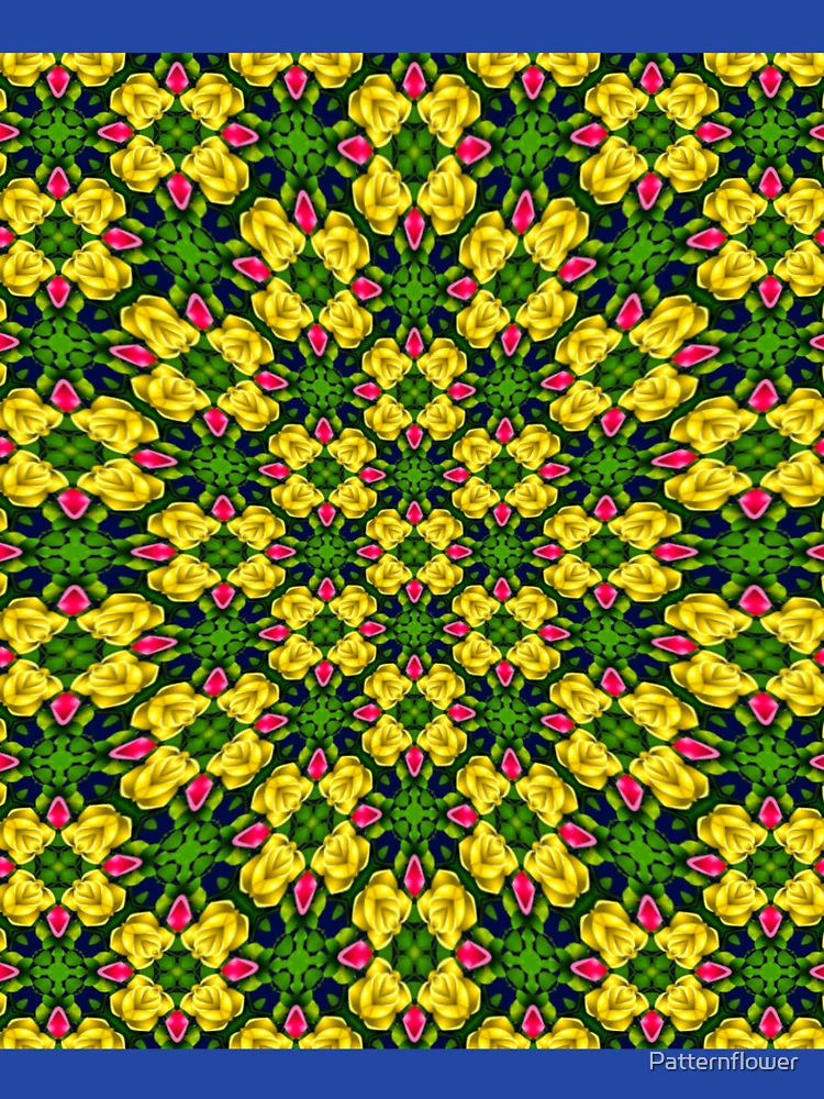Thumbnail 6 of 6, Zipped Hoodie, Red Yellow Roses Pattern designed and sold by Patternflower.