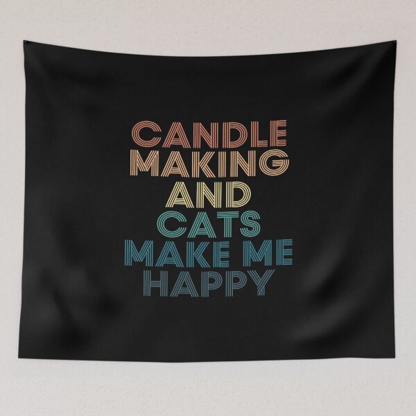 Item preview, Candle making And Cats Make Me Happy designed and sold by kindxinn.