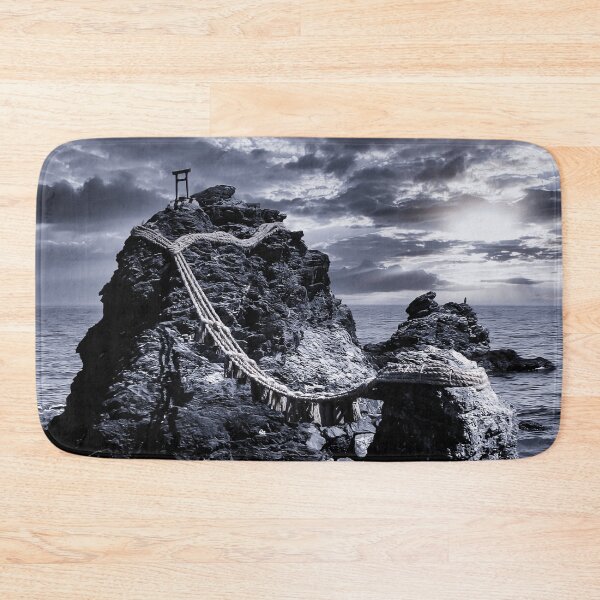 Item preview, Beautiful Meoto Iwa Married Love Rocks Japan Art Print - Night Color designed and sold by XIX361ART.