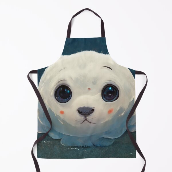 Item preview, Cute White Baby Seal Portrait Painting designed and sold by Pet Shelter.