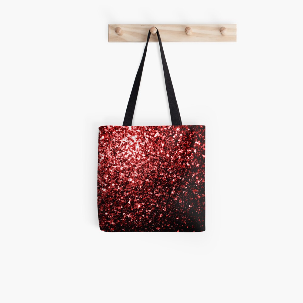 Beautiful Glamour Red Glitter sparkles Tote Bag