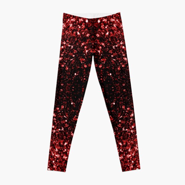 Red Glitter Sequin Leggings