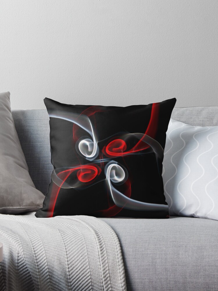 Thumbnail 1 of 4, Pillow, Red & White designed and sold by GeordieBoi.