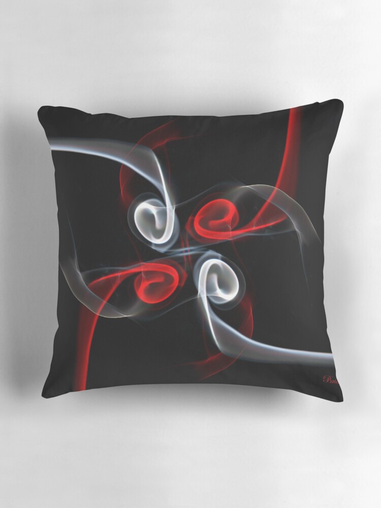 Thumbnail 3 of 4, Pillow, Red & White designed and sold by GeordieBoi.
