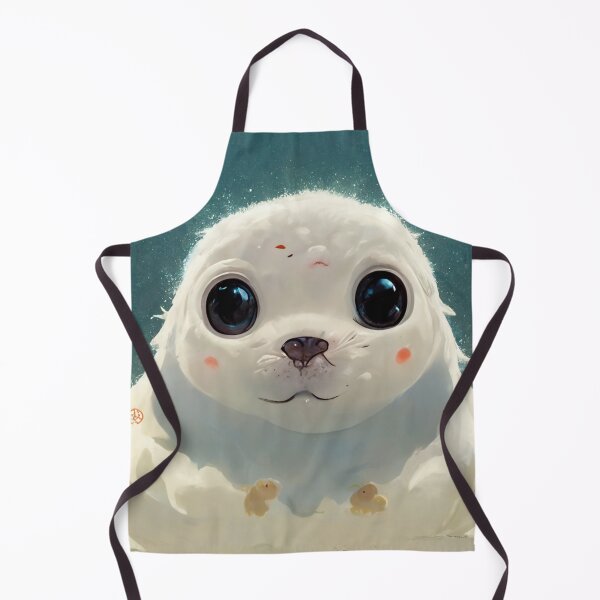 Item preview, Cute Baby Seal Portrait Painting. Marshmallow  Fluffy Baby Seal Art.  designed and sold by Pet Shelter.