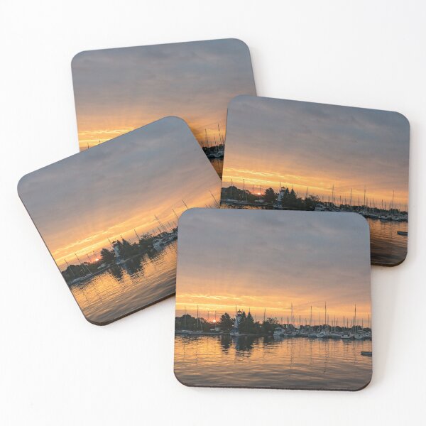 Item preview, Lighthouse Sunrise - Silky Sunrays and a Sailboat designed and sold by Georgia Mizuleva.