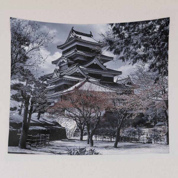 Item preview, Outstanding Japanese Matsumoto Black Castle Art Picture - Night Color designed and sold by XIX361ART.