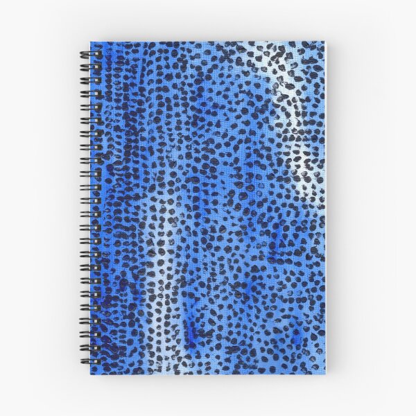 Item preview, Black Painted Spots Blue Background designed and sold by KeksWorkroom.