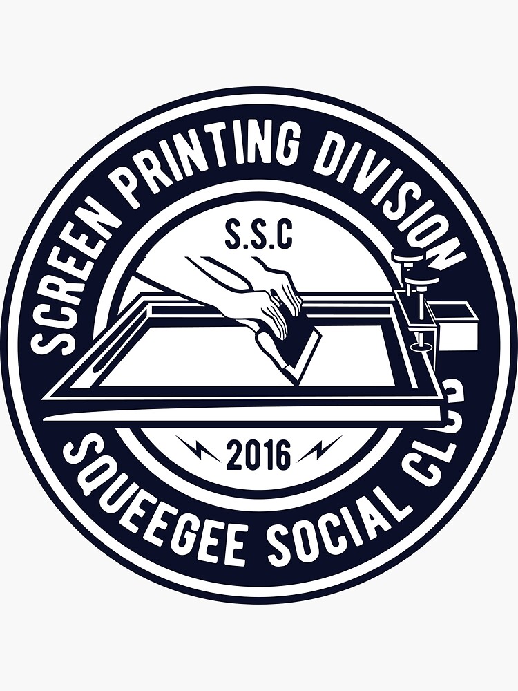 Logo screen printing squeegee design Royalty Free Vector