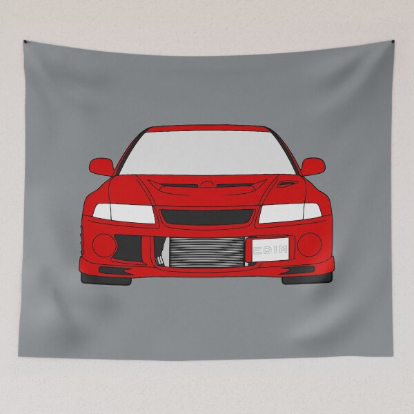Artikelvorschau, Mitsubishi Lancer EVO VI in passionsroter Farbe entworfen und verkauft von EdimDesign.
