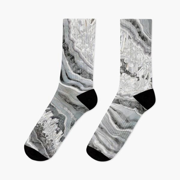 Item preview, Black White and Silver Geode Digital Art designed and sold by k9printart.