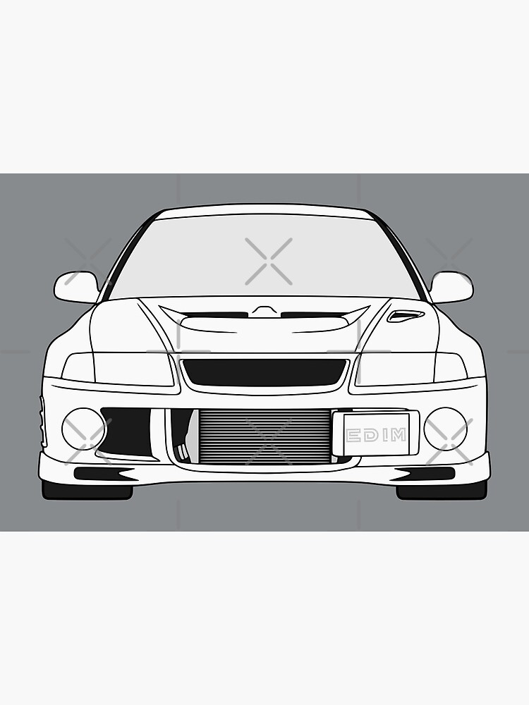 Mitsubishi Lancer EVO VI white color